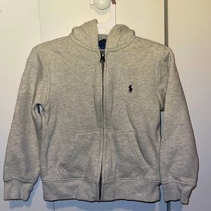 Toddler 4/4T Polo sweater full zip with hoodie